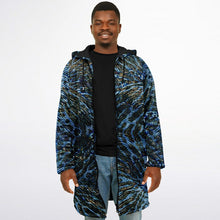 Wet Cheetah Blanket Cloak in Blue