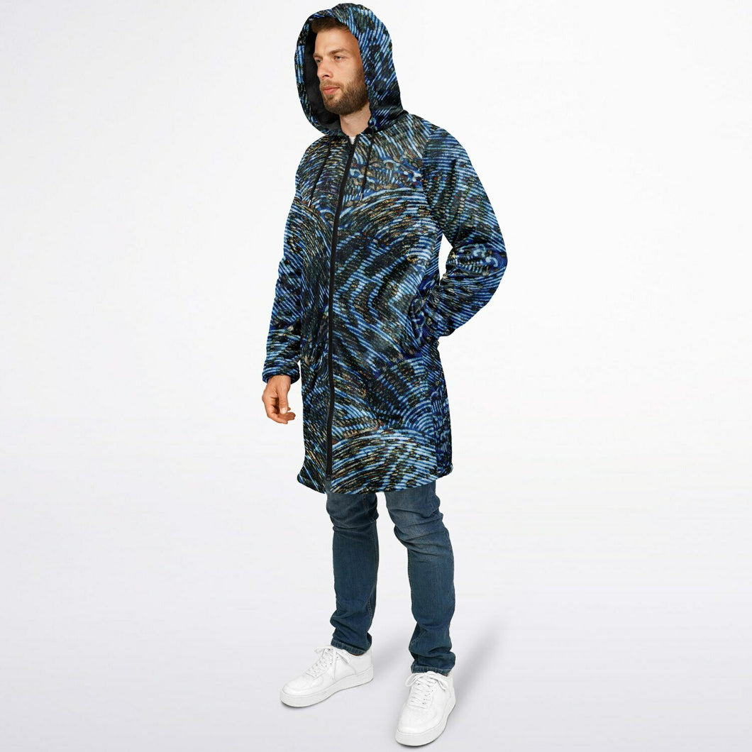 Wet Cheetah Blanket Cloak in Blue