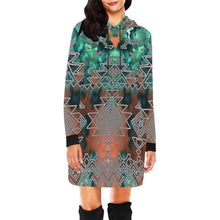Degenerating Hooded Dress
