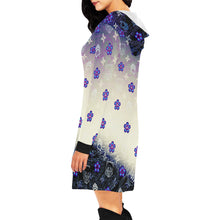 Lewis Towers White Blue Hooded Dress