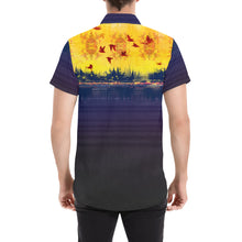 The Flock is Hot Short Sleeve Button Up