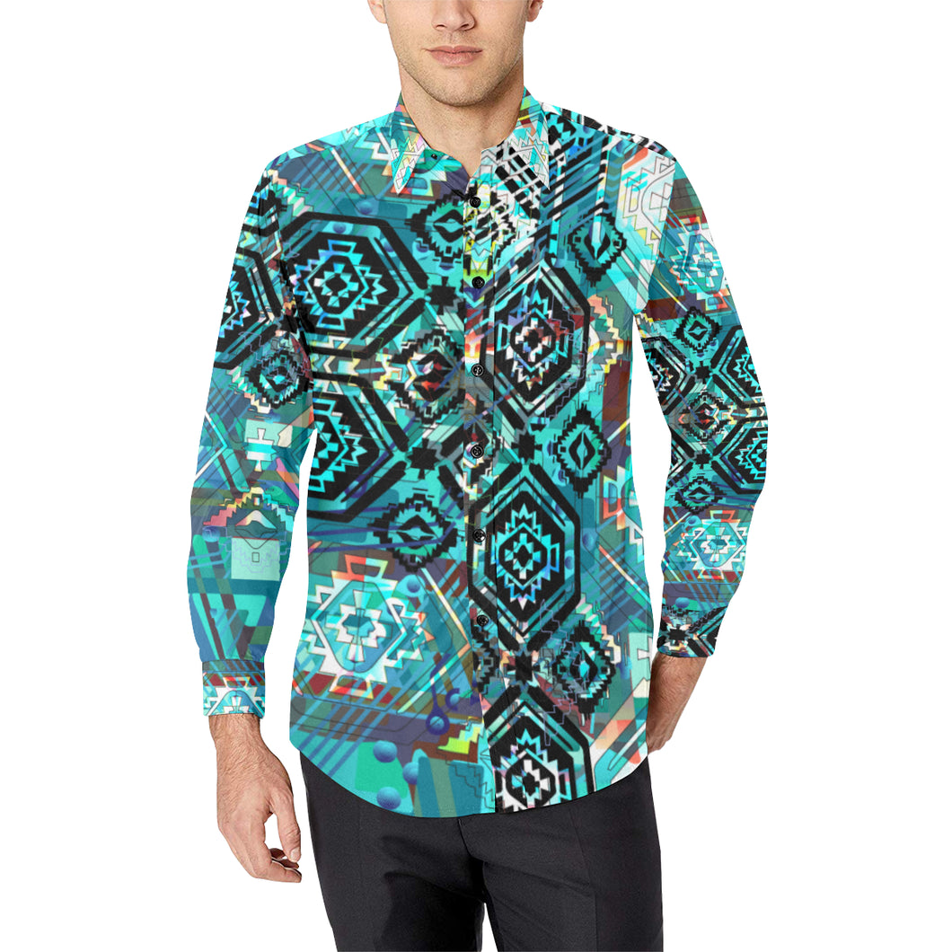 AZ Tech in Turquoise Casual Dress Shirt