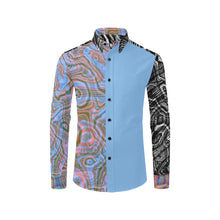 Reflective Tendencies in Baby Blue Casual Dress Shirt