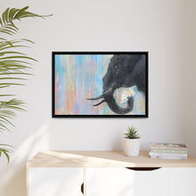 Trunk Space in Blue Matte Canvas, Framed
