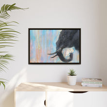 Trunk Space in Blue Matte Canvas, Framed