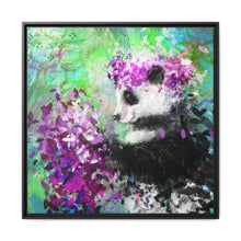 Blissful Bear Matte Canvas, Framed (Multi-color)