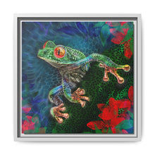 frog Matte Canvas, Framed (Multi-color)