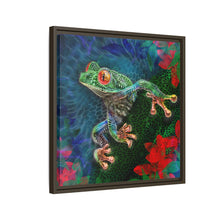 frog Matte Canvas, Framed (Multi-color)