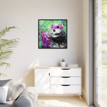 Blissful Bear Matte Canvas, Framed (Multi-color)