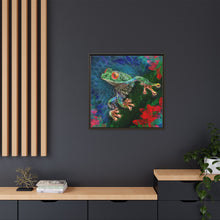 frog Matte Canvas, Framed (Multi-color)