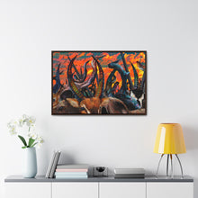 Wildlife Art Canvas Wrap - Colorful Nature Scene with Horned Animals