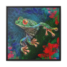 frog Matte Canvas, Framed (Multi-color)