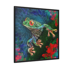 frog Matte Canvas, Framed (Multi-color)