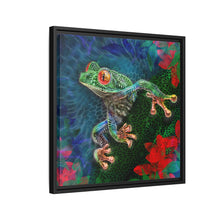 frog Matte Canvas, Framed (Multi-color)