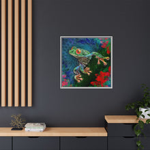 frog Matte Canvas, Framed (Multi-color)