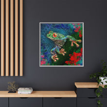 frog Matte Canvas, Framed (Multi-color)