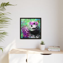 Blissful Bear Matte Canvas, Framed (Multi-color)
