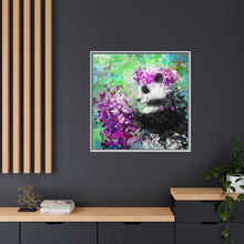 Blissful Bear Matte Canvas, Framed (Multi-color)