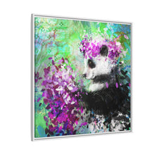 Blissful Bear Matte Canvas, Framed (Multi-color)