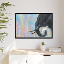 Trunk Space in Blue Matte Canvas, Framed
