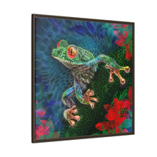 frog Matte Canvas, Framed (Multi-color)