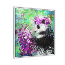 Blissful Bear Matte Canvas, Framed (Multi-color)