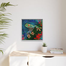 frog Matte Canvas, Framed (Multi-color)