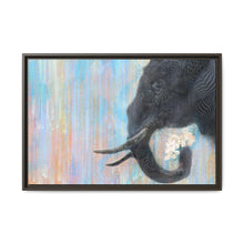 Trunk Space in Blue Matte Canvas, Framed