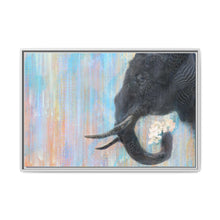 Trunk Space in Blue Matte Canvas, Framed
