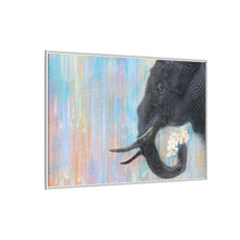Trunk Space in Blue Matte Canvas, Framed