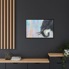 Trunk Space in Blue Matte Canvas, Framed