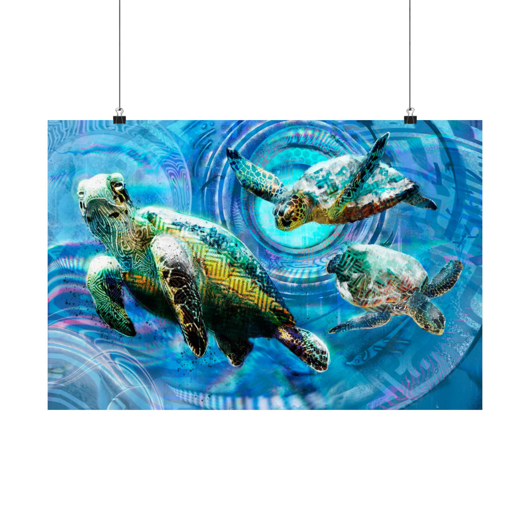 Turtle Matte Horizontal Posters