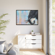 Trunk Space in Blue Matte Canvas, Framed