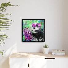 Blissful Bear Matte Canvas, Framed (Multi-color)