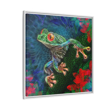 frog Matte Canvas, Framed (Multi-color)
