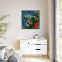 frog Matte Canvas, Framed (Multi-color)