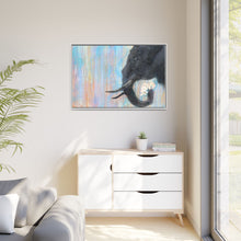 Trunk Space in Blue Matte Canvas, Framed