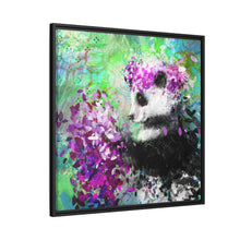 Blissful Bear Matte Canvas, Framed (Multi-color)