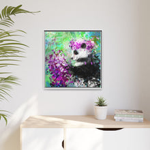 Blissful Bear Matte Canvas, Framed (Multi-color)