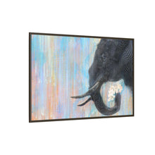 Trunk Space in Blue Matte Canvas, Framed