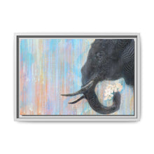 Trunk Space in Blue Matte Canvas, Framed
