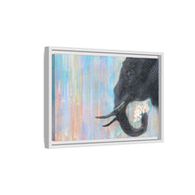 Trunk Space in Blue Matte Canvas, Framed