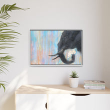 Trunk Space in Blue Matte Canvas, Framed