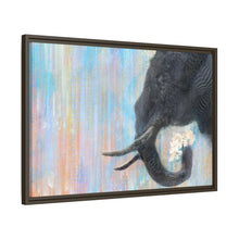 Trunk Space in Blue Matte Canvas, Framed
