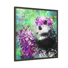 Blissful Bear Matte Canvas, Framed (Multi-color)