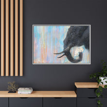 Trunk Space in Blue Matte Canvas, Framed
