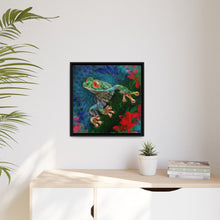 frog Matte Canvas, Framed (Multi-color)