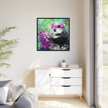 Blissful Bear Matte Canvas, Framed (Multi-color)