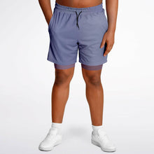 lavender Men's 2-in-1 Shorts - AOP