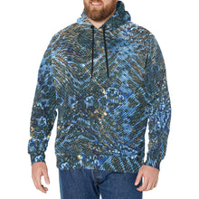 Wet Cheetah in Blue Fleece Hoodie